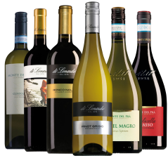 Wijnpakket Italiaanse bestsellers november (6 flessen)